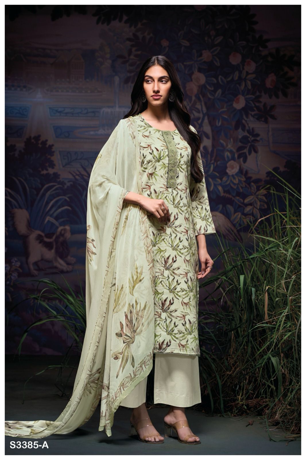 Ganga Ireland Cotton Linen Printed Embroidered Salwar Suit Collection